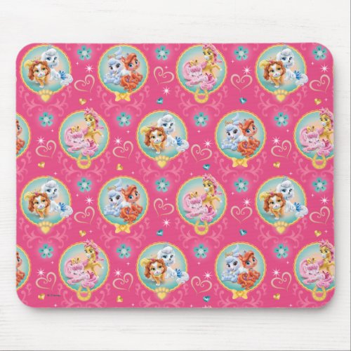 Whisker Haven  Hearts Hooves Paws Pattern Mouse Pad