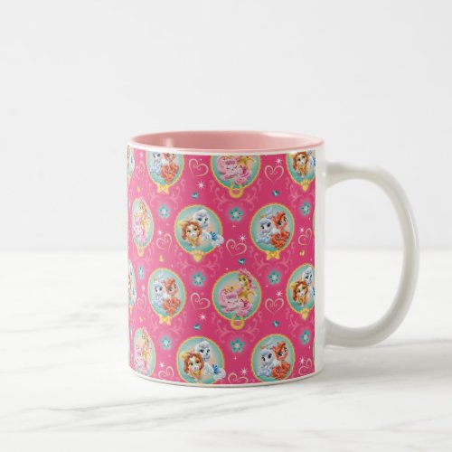 Whisker Haven  Hearts Hooves Paws Pattern Two_Tone Coffee Mug