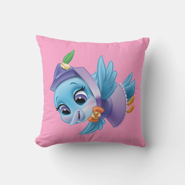 Whisker Haven | Ms. Featherbon Throw Pillow (Front)