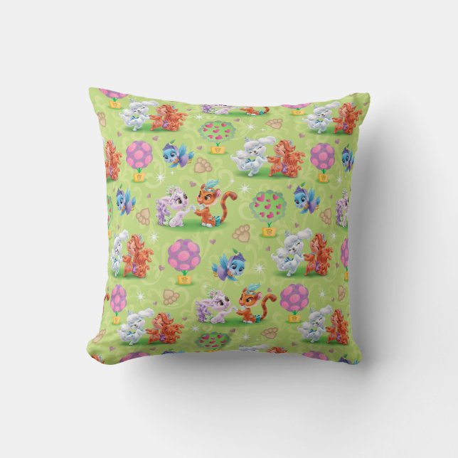 Whisker Haven | Play Time Pattern Throw Pillow (Front)