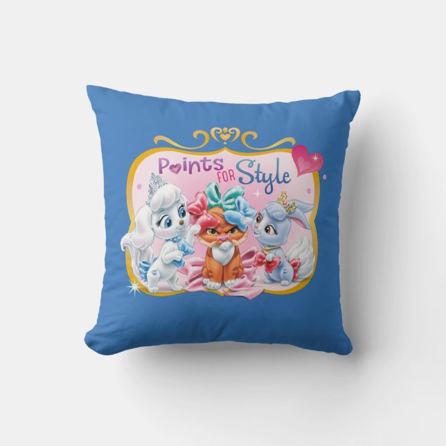 Whisker Haven | Points for Style Graphic Throw Pillow (Front)