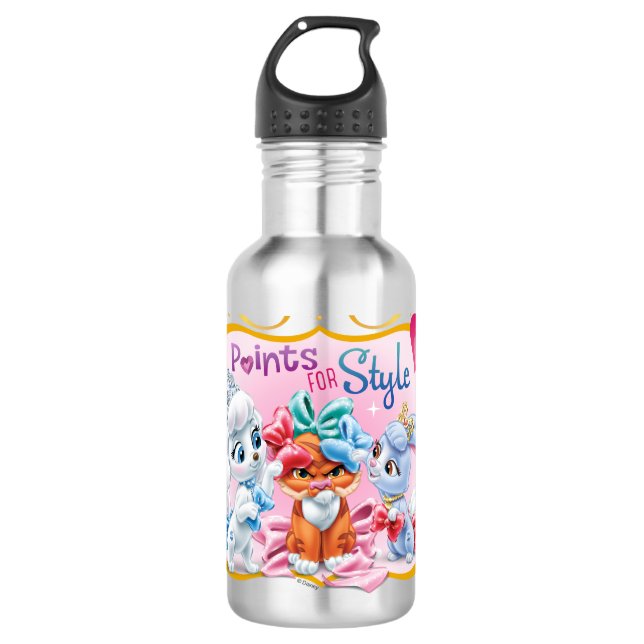 Whisker Haven | Points for Style Graphic Water Bottle (Front)