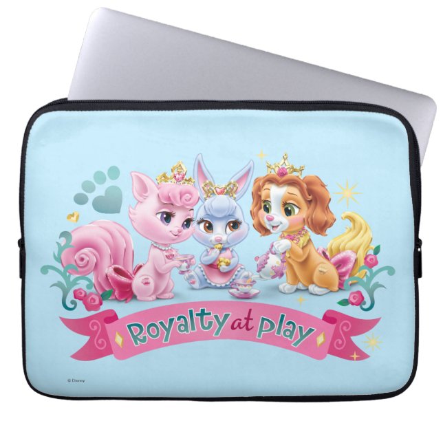 Whisker Haven | Royalty at Play Graphic Laptop Sleeve (Front)