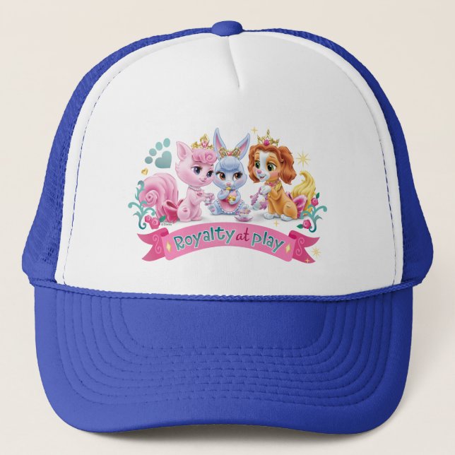 Whisker Haven | Royalty at Play Graphic Trucker Hat (Front)