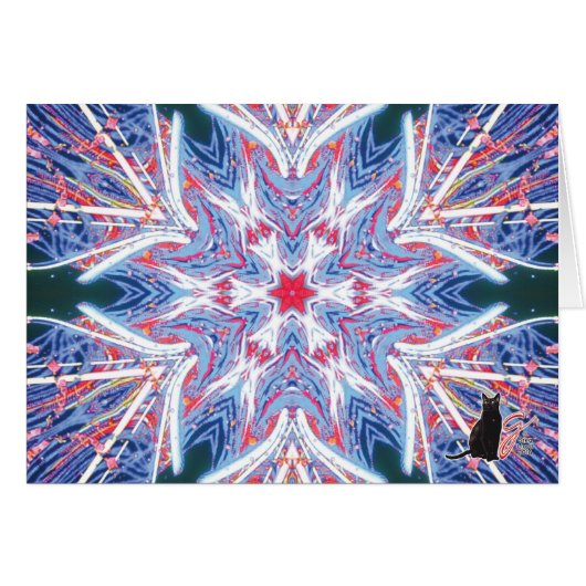 Whisker Kaleidoscope Greeting Card (Front Horizontal)