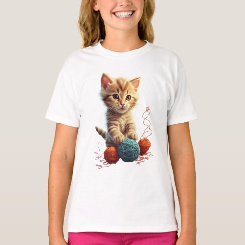 Whisker Play Playful Kitten Tee