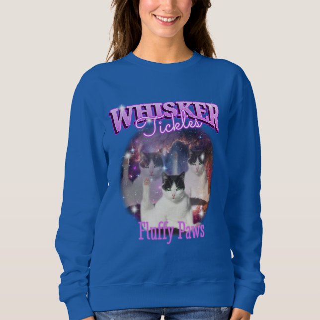 WHISKER Tickles and  Fluffy Paws Sweatshirt (Front)