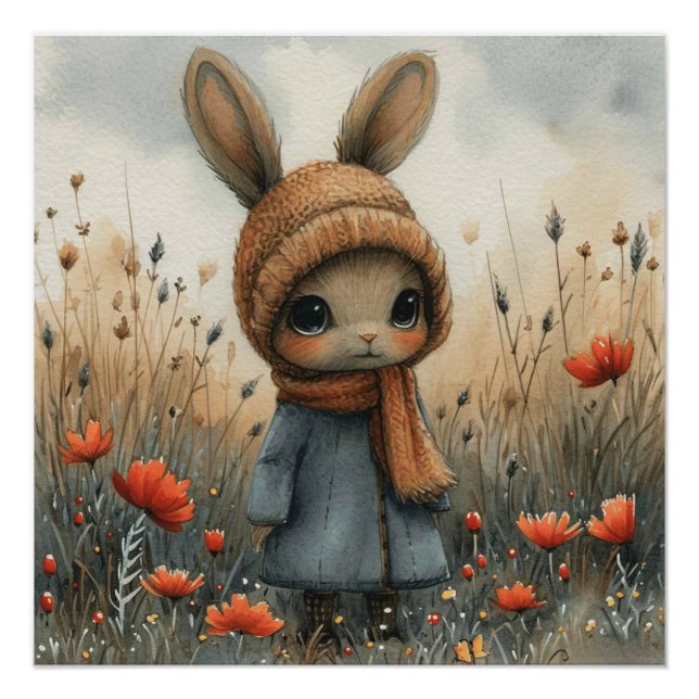 Whisker Waltz: A Bit of Whimsy Bunny Poster (Front)