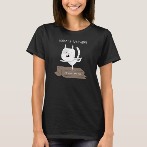 Whisker Warriors Cat Doing Yoga Cat Yoga T_Shirt