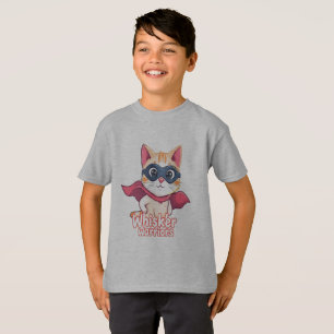 Whisker Warriors – Pastel Hero Cat T-Shirt