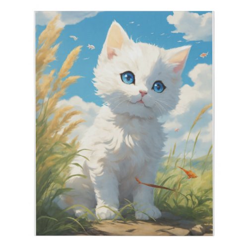 Whisker Whimsy Enchanting Kitten Portrait Faux Canvas Print
