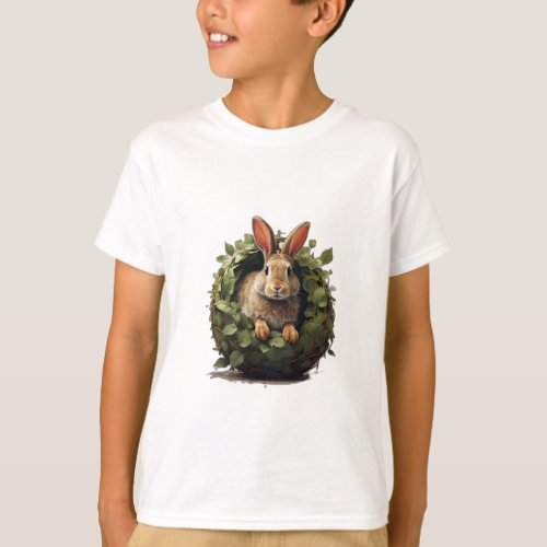 Whisker Whimsy Playful Rabbit T_Shirt Designs