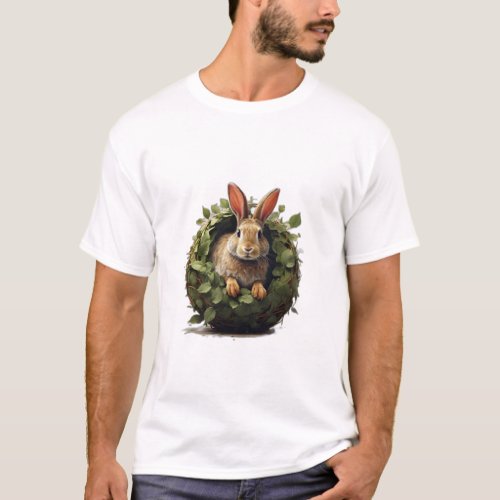 Whisker Whimsy Playful Rabbit T_Shirt Designs