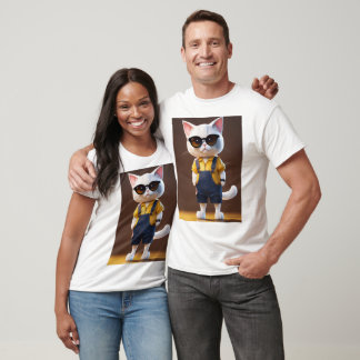 Whisker Whimsy Tee – Purrfectly Adorable White Cat