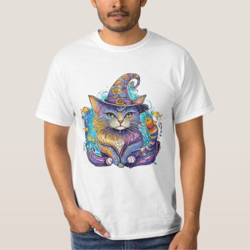 Whisker Wizardry T_shirt Cosmic Cat Adventure T_Shirt