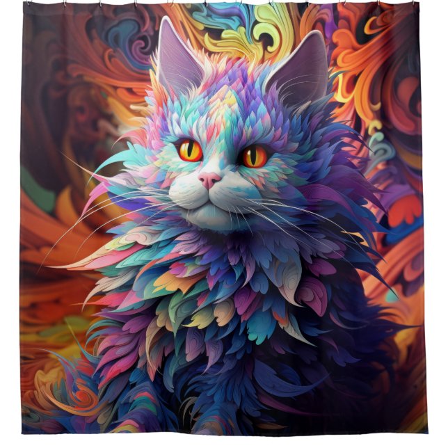 Whisker Wonder Shower Curtain (Front)