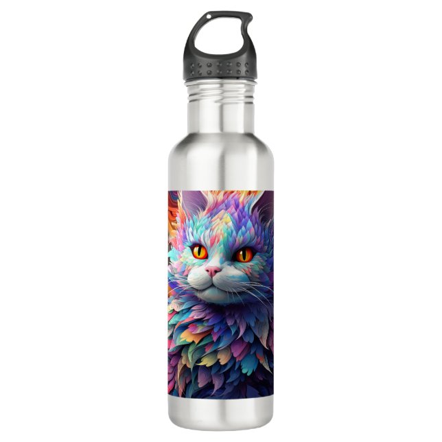 Whisker Wonder Stainless Steel Water Bottle (Front)