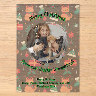 Whisker Wonderland Acrylic Photo Invitations
