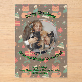 Whisker Wonderland Acrylic Photo Invitations