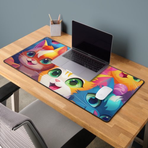 Whisker Wonderland _ Cat Anime Style Desk Mat