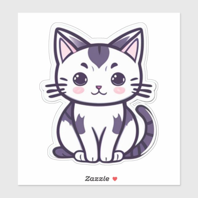 "Whisker Wonderland: Cute Cat Character Design" Sticker (Sheet)