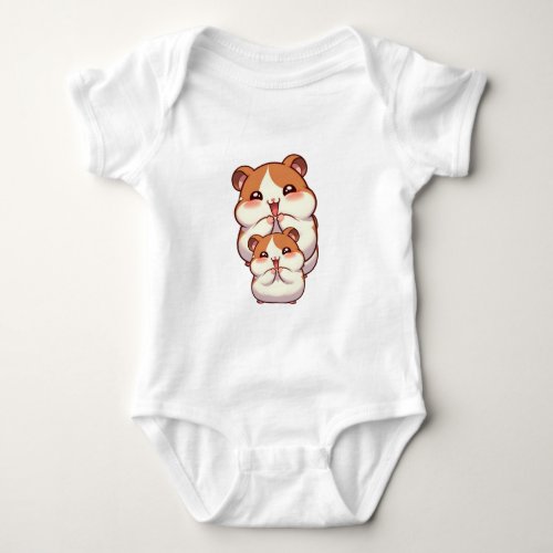 Whisker Wonders Adorable Hamster Moments Collect Baby Bodysuit