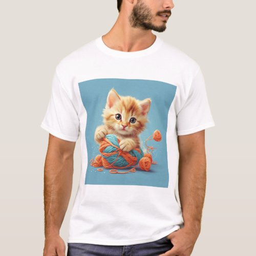 Whisker Wonders Playful Kitten T_Shirt