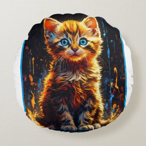 Whiskered Elegance Beautiful Cat Pillow Fit for a