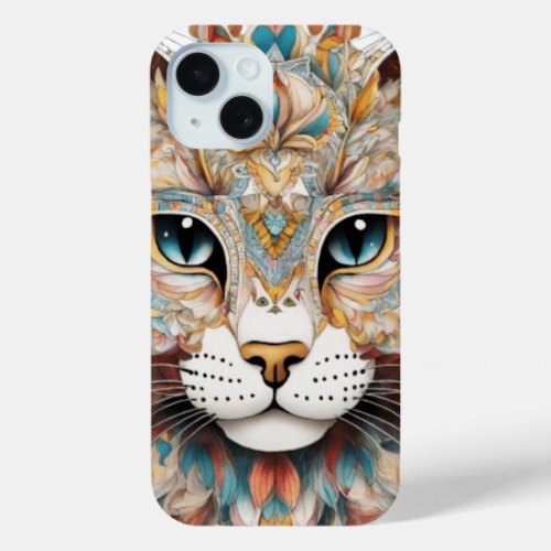 Whiskered Elegance Cat Print iPhoneiPad Case