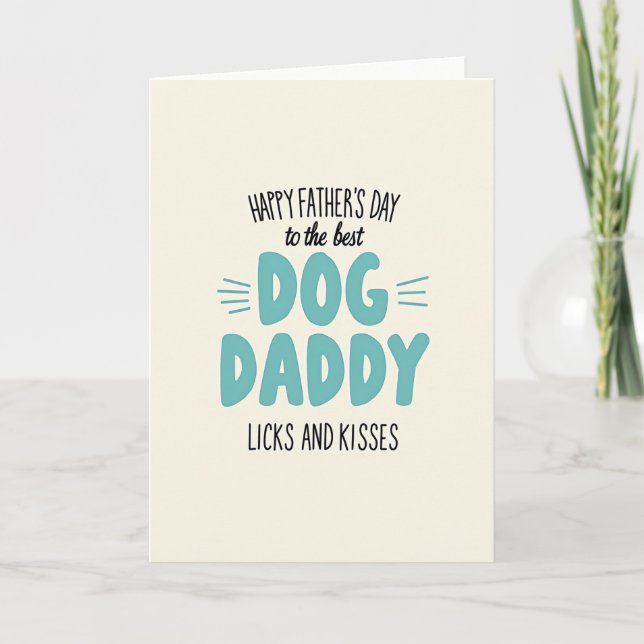 Whiskered Fathers Day Dog Card (Front)