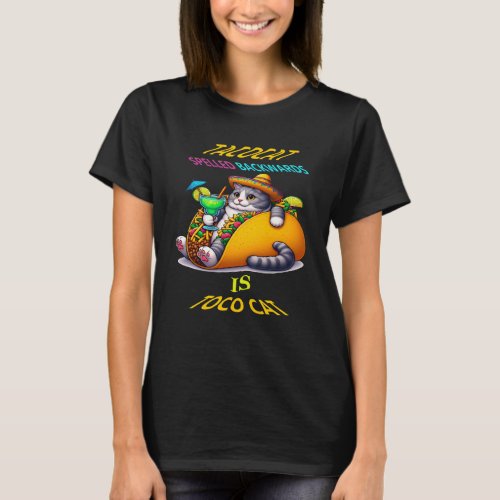 Whiskered Gastronomy Taco and Sip T_Shirt