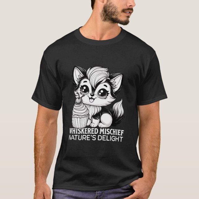 Whiskered mischief nature's delight T-Shirt (Front)