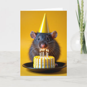 Whiskered Pet Birthday Card