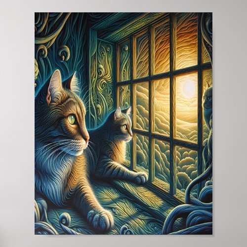 Whiskered Watchers Poster