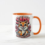 Whiskered Whispers An Artistic  Shhh No One Cares Mug