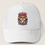Whiskered Whispers An Artistic  Shhh No One Cares Trucker Hat