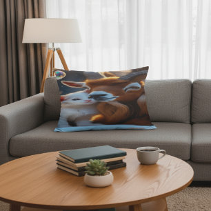 Whiskers and Hooves Throw Pillow