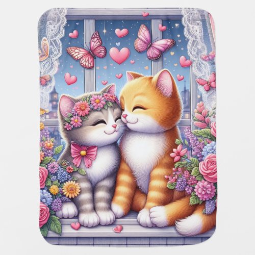 Whiskers and Paws A Tale of Two Kittens Baby Blanket