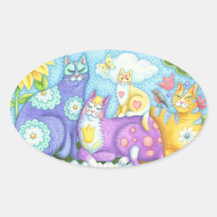 Whiskers And Purrs, CAT FRIENDS STICKERS Sheet