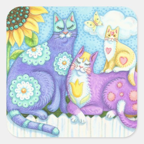 Whiskers And Purrs CAT FRIENDS STICKERS Sheet