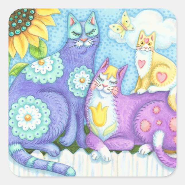 Whiskers And Purrs, CAT FRIENDS STICKERS Sheet (Front)