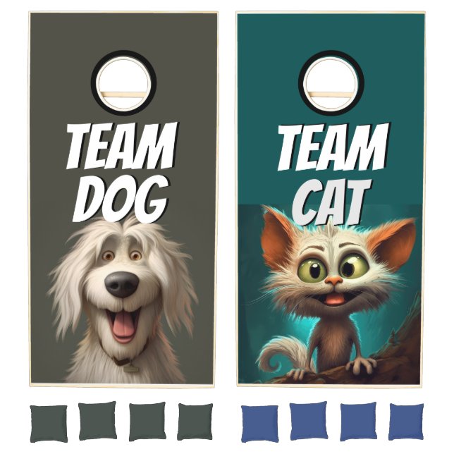 Whiskers and Wags: The Ultimate Cornhole Face-Off Set (Set)