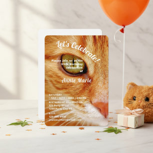 Whiskers and Wishes Birthday Invitation