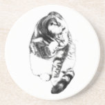 Whiskers at Rest Between Sips Coaster