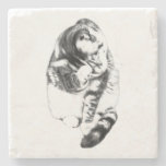 Whiskers at Rest Between Sips Stone Coaster