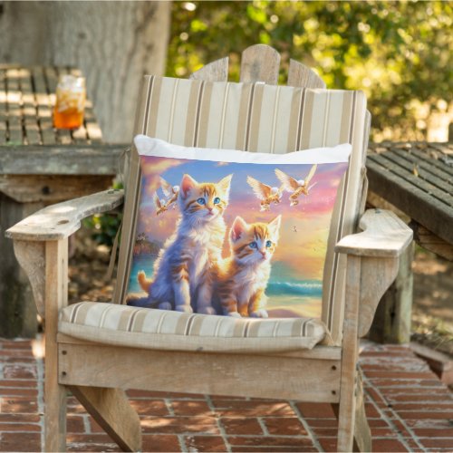 Whiskers  Dreams Outdoor Pillow