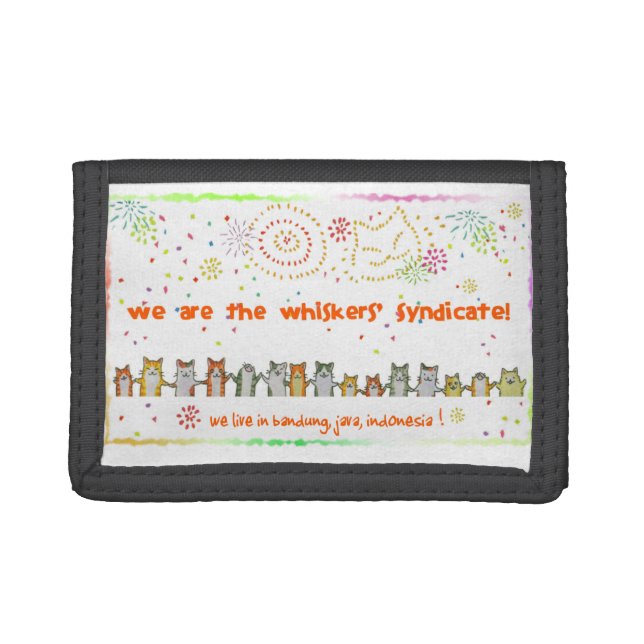 whiskers' fireworks cats wallet (Front)