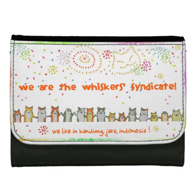 whiskers' fireworks cats wallet (Front)