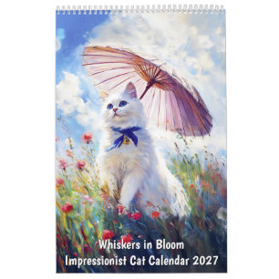 Whiskers in Bloom – Impressionist Cat Calendar