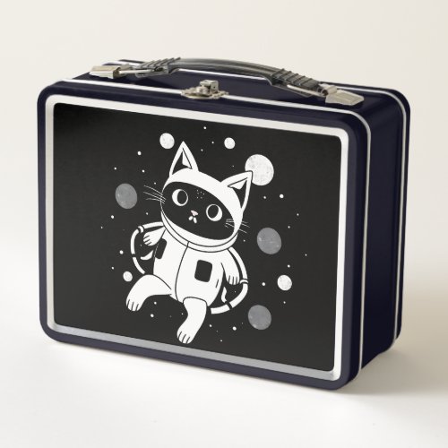 Whiskers in Space Metal Lunch Box